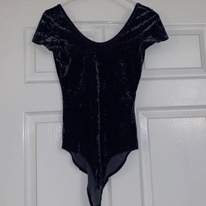 American Eagle navy velvet body suit